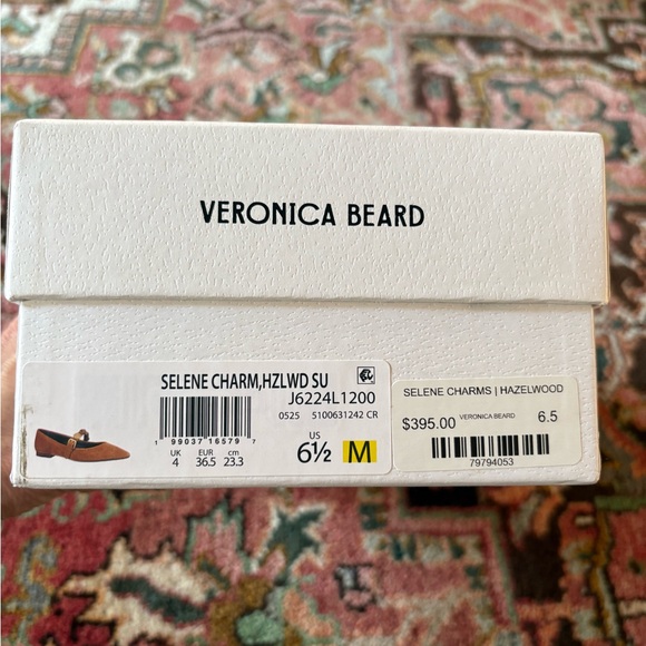 Veronica Beard Tan Flats with Gold Details - Picture 2 of 9